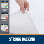 Buganda Bathroom Rugs 30x20, Quick Dry Machine Washable Chenille Bath Mats with Rubber Backing, Grey - Image 48