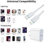 iPhone Charger, 2 Pack 20W PD White Fast Charger Block with 6ft Fast Charging Cables Compatible with iPhone 14/13/12/11 - Image 21