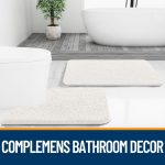 Buganda Bathroom Rugs 30x20, Quick Dry Machine Washable Chenille Bath Mats with Rubber Backing, Grey - Image 25